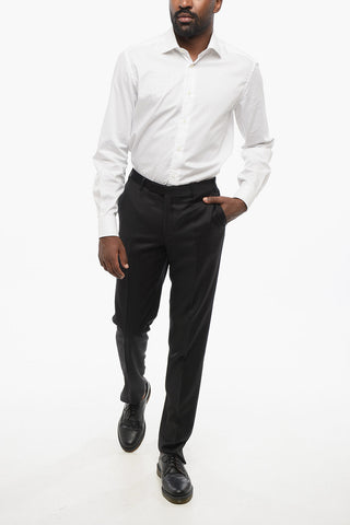 TREND Virgin Wool Trousers with Belt Loops