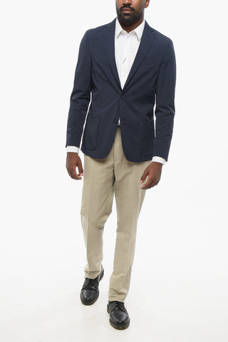 CC COLLECTION Blazer A 2 Bottoni in Nylon Stretch Con Tasche a Toppa