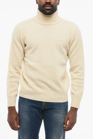 Mixed Cashmere High-Neck Sweater