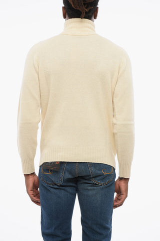 Mixed Cashmere High-Neck Sweater