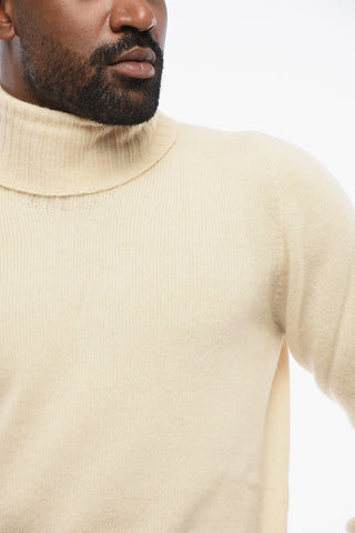 Mixed Cashmere High-Neck Sweater
