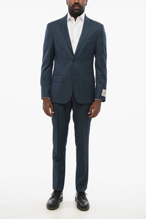 CC COLELLECTION 버진 울 투 버튼 수트 투 벤트 클래식 라펠