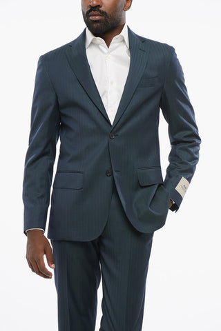  CC COLELCTION Abito 2 Bottoni in Lana Vergine due Spacchi Revers Classico