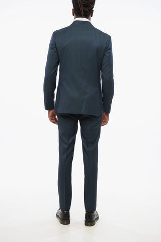  CC COLELCTION Abito 2 Bottoni in Lana Vergine due Spacchi Revers Classico