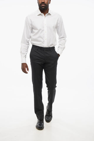 Fresco Wool Trousers with Belt Loops