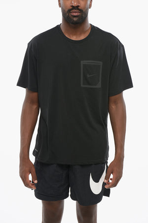 SWIM Rundhals-T-Shirt mit Ton-in-Ton-Print und Brusttasche