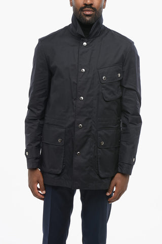 Cotton Blend Windbreaker With Breast Pocket