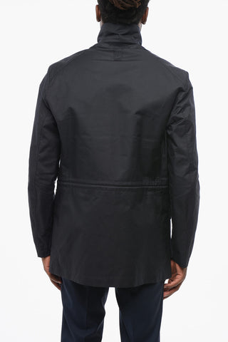 Cotton Blend Windbreaker With Breast Pocket