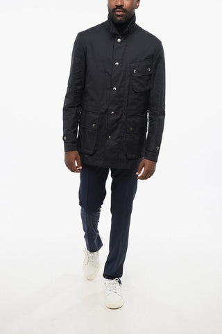 Cotton Blend Windbreaker With Breast Pocket