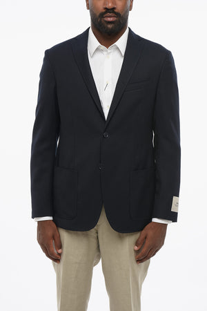 CC COLLECTION Ungefütterter Blazer aus Schurwolle mit zwei Rückenschlitzen