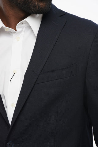 CC COLLECTION Unlined Virgin Wool Blazer with Two Vents