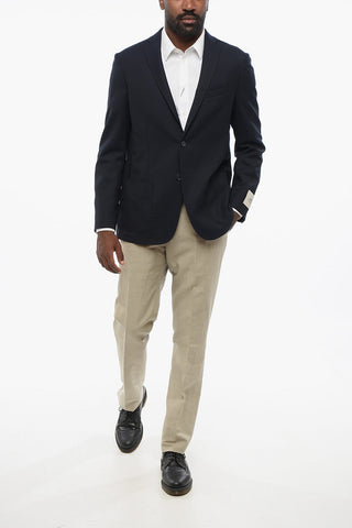 CC COLLECTION Unlined Virgin Wool Blazer with Two Vents