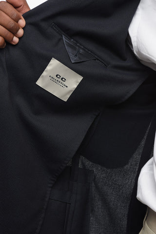 CC COLLECTION Unlined Virgin Wool Blazer with Two Vents