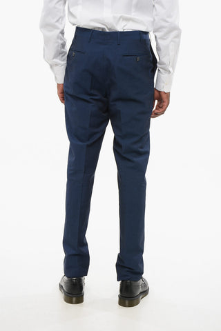 CC COLLECTION Hosen aus Leinenmischung mit gewelltem Saum