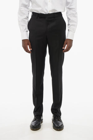 TREND Pantaloni in Lana Vergine con Passanti