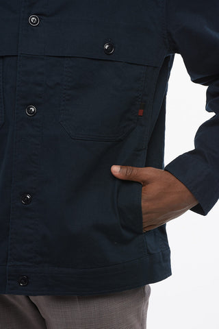 Solid-Color Utility Overshirt