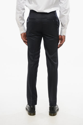 Wool Twill Trousers LEADER with Belt Loops