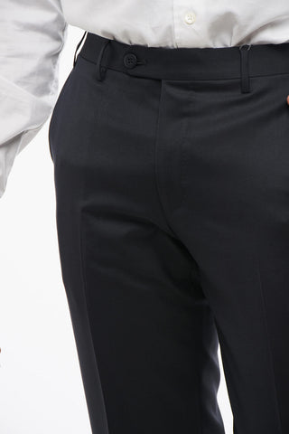 Wool Twill Trousers LEADER with Belt Loops