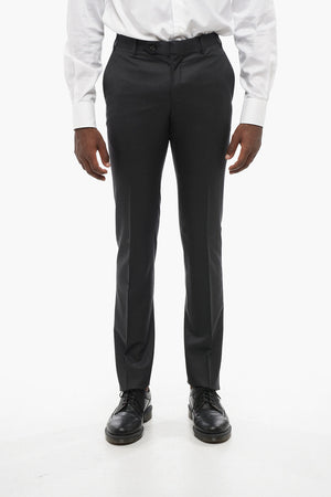 Virgin Wool Trousers ACADEMY with Hidden Closure