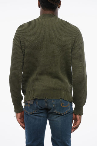 Maglia Girocollo Effetto Vintage In Cotone