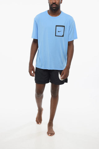 SWIM Rundhals-T-Shirt Mit Kontrastprint Und Tasche