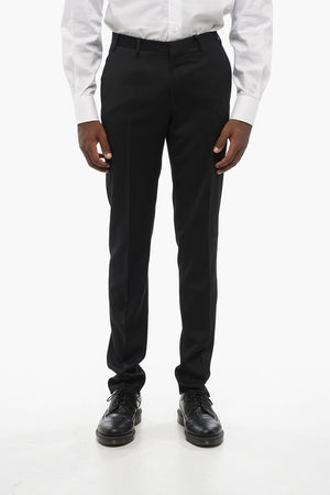 CC COLLECTION Blended Wool Twill Trousers