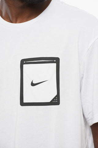 SWIM Crewneck T-Shirt With Contrast Print And Pocket