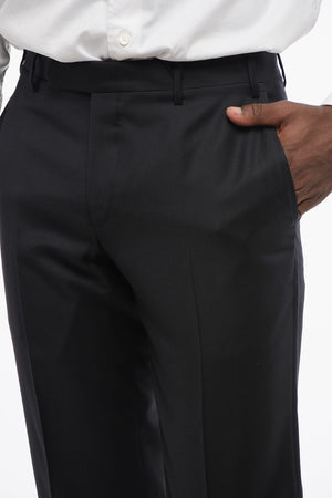 BI ELASTIC Virgin Wool Trousers with Concealed Closure