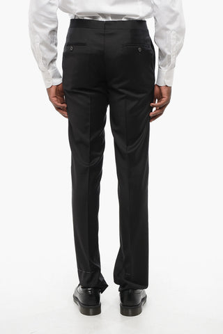 Wool SMOK.LEADER Pants with Side Satin Bands