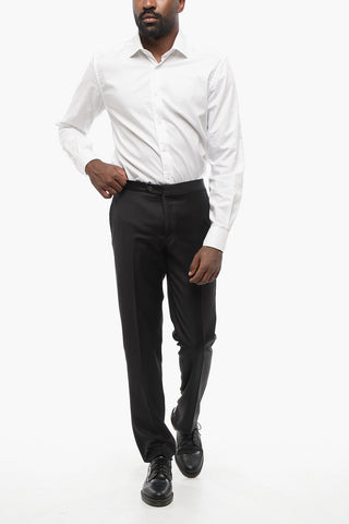 Wool SMOK.LEADER Pants with Side Satin Bands