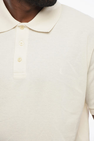 Cotton Blend 3 Buttons Polo Shirt