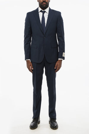 CC COLLECTION 투 버튼 체크 무늬 수트 투 벤트 클래식 라펠