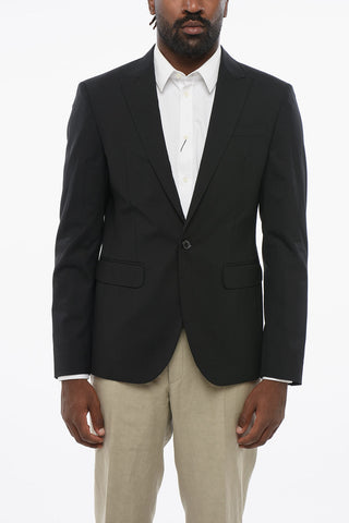Virgin Wool 1-Button Jacket TOKYO with One Vent and Notch Lapel
