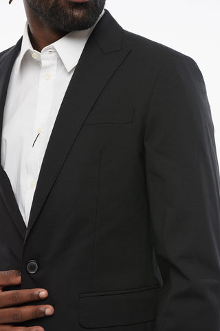 Virgin Wool 1-Button Jacket TOKYO with One Vent and Notch Lapel