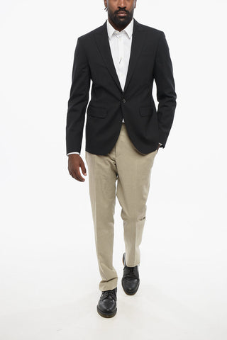 Virgin Wool 1-Button Jacket TOKYO with One Vent and Notch Lapel