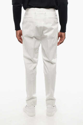 CC COLLECTION Double-pleated Cotton Blend Pants