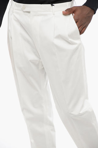 CC COLLECTION Double-pleated Cotton Blend Pants