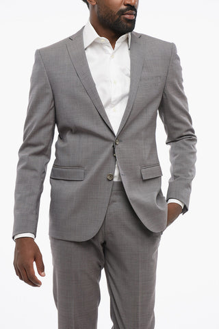 CC COLLECTION Virgin Wool RESET 2-Button Suit with Micro Houndstooth Motif