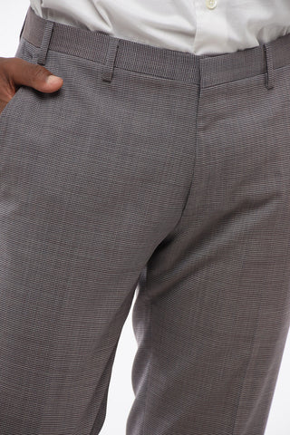 CC COLLECTION Virgin Wool RESET 2-Button Suit with Micro Houndstooth Motif