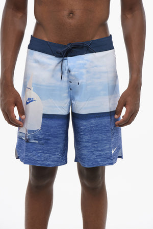 SWIM Patterned Boxer Swim Trunks