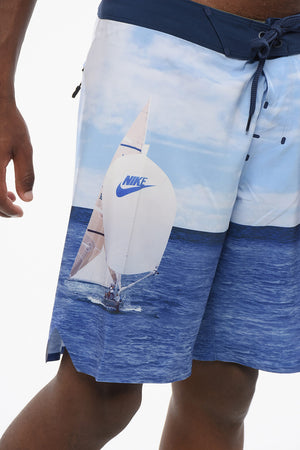 SWIM Patterned Boxer Swim Trunks