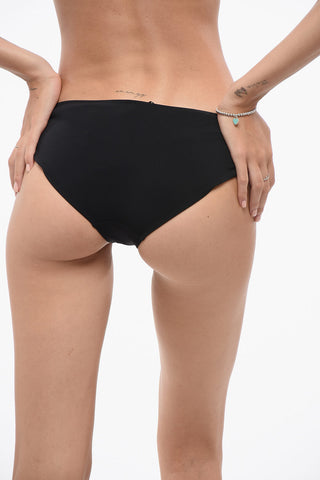 Slip Bikini TRIOMPHE in Tinta Unita con Dettagli Dorati