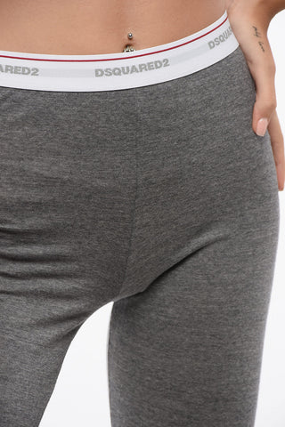 Wool Stretch Leggings with Drawstring Waist