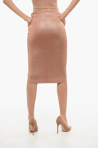 Gonna Jacquard in Tessuto Lamè