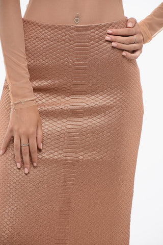 Gonna Jacquard in Tessuto Lamè