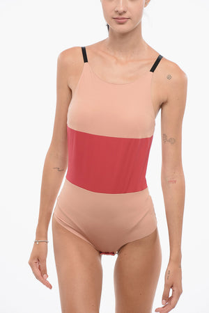 Zweifarbiges Stretch-Top