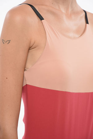 Zweifarbiges Stretch-Top