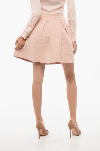 Minirock aus Jacquardstrick mit Monogramm-Muster