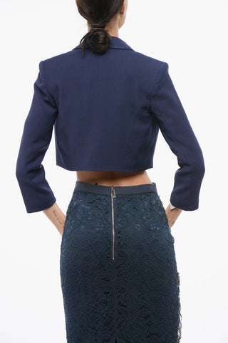 Cropped-Fit Blazer Without Buttons
