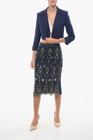 Cropped-Fit Blazer Without Buttons
